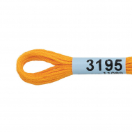 Нитки для вышивания Gamma мулине (3173-6115) 100% хлопок 24 x 8 м цв.3195 оранжевый