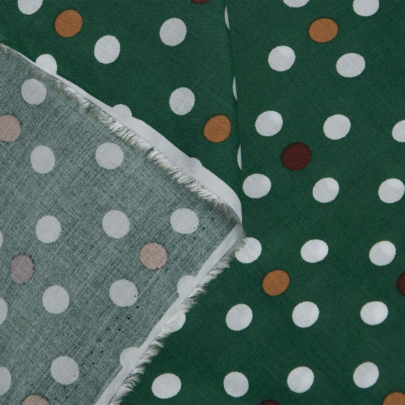 Ткань Штапель 105 г/м? 100% вискоза шир.145 см арт.Р.33920.02 цв.02 изумрудный рул.40м