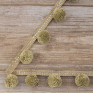 183465_Тесьма с помпонами PASSAN цвет льняной