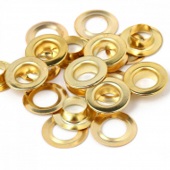 Люверсы сталь New Star №28 (? 13мм, h 7,8мм) цв.золото уп.50шт