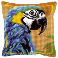 Набор для вышивания VERVACO арт.PN-0148750 Подушка Голубой Ара 40х40 см