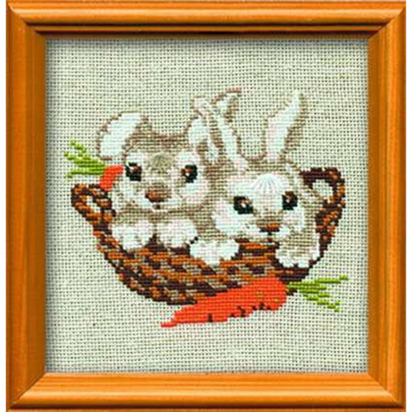 Набор для вышивания РИОЛИС арт.676 Зайцы 15х15 см