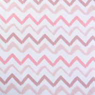 Ткань ранфорс Зиг-заг, арт.WH 3668-v20, 130г/м?,100% хлопок, шир.240см, цв.белый/пыльная роза, уп.3м