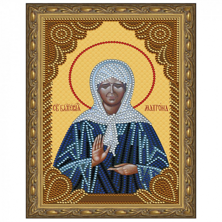 Картина 5D мозаика с нанесенной рамкой Molly арт.KM0800 Матрона Московская (8 цветов) 20х30 см