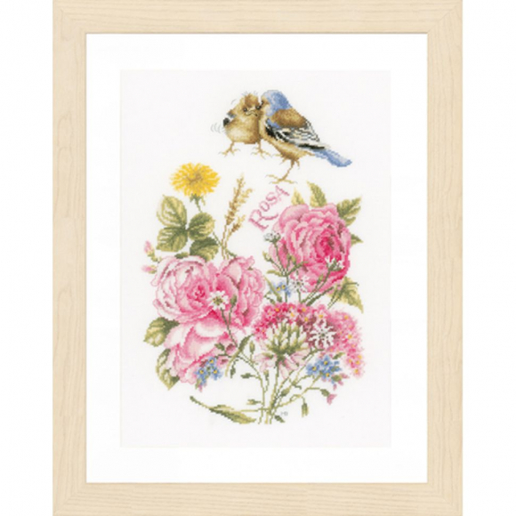 Набор для вышивания LANARTE арт.PN-0154655 Finches 27х37cм