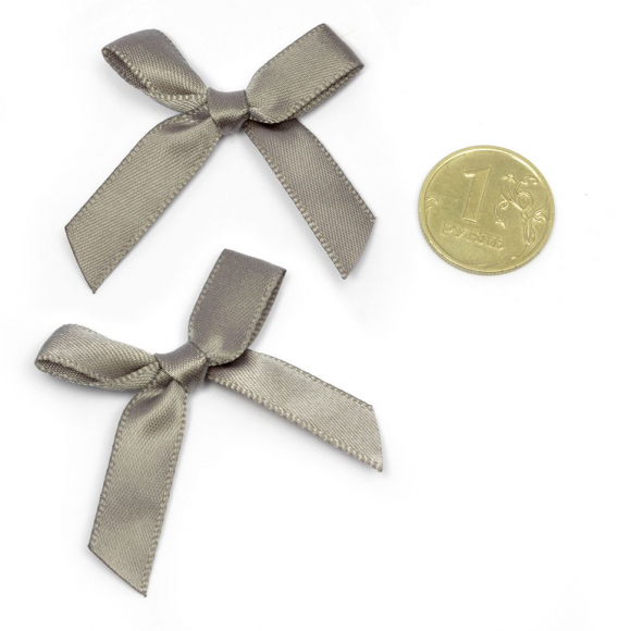 Бантики пришивные арт.MJ.RF.070.18 3,5см цв.18 серый уп.100шт