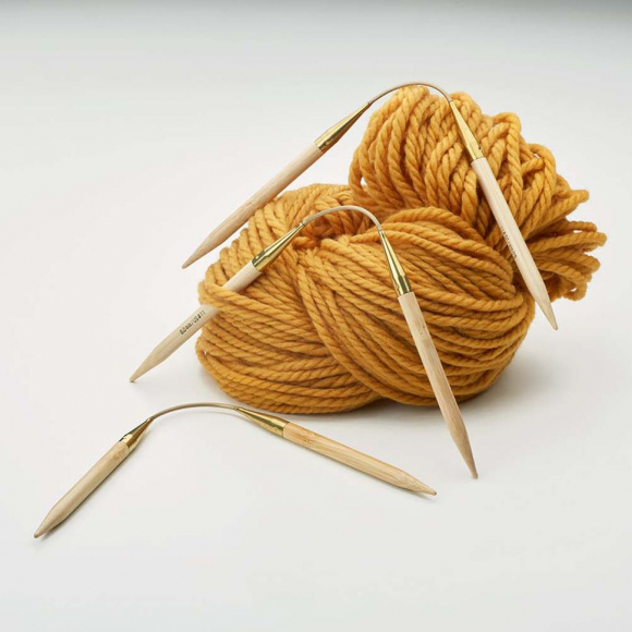 136695_Спицы чулочные, гибкие, бамбук, addiCraSyTrio BAMBOO LONG №5, 30 см