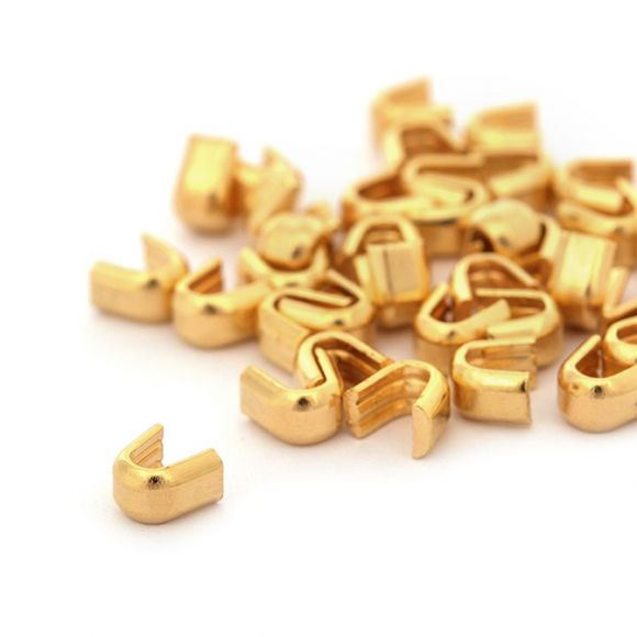 Ограничитель MaxZipper верх для молний U формы №5 арт.D13 цв.золото уп.500шт