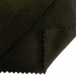 Ткань флис односторонний TBY-0085-078 180 г/м? 100% ПЭ шир.150см цв.S078 олива рул.80-90м (1кг - 3,7м)