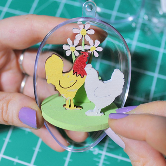 134627_Яйцо из прозрачного пластика разъемное, 8 см 134627_Яйцо из прозрачного пластика разъемное, 8 см