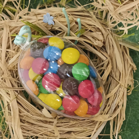 134627_Яйцо из прозрачного пластика разъемное, 8 см 134627_Яйцо из прозрачного пластика разъемное, 8 см