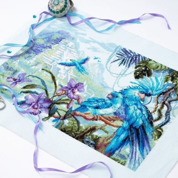 Набор для вышивания ЧУДЕСНАЯ ИГЛА PREMIUM арт.350-759 Затерянный мир 40х30 см