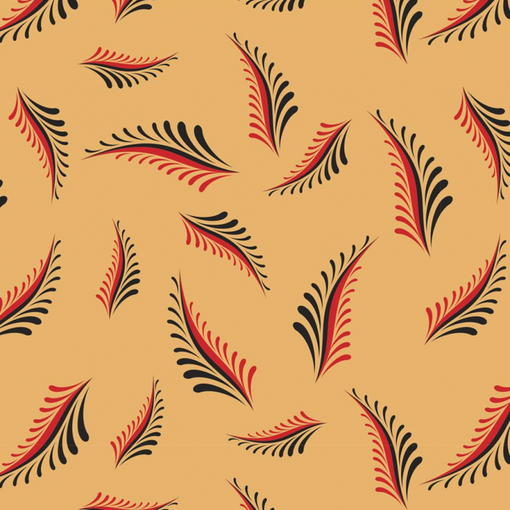 Ткань для пэчворка PEPPY Мезенские Узоры 135 г/м? 100% хлопок цв.МУ-09 бежевый уп.50х50 см