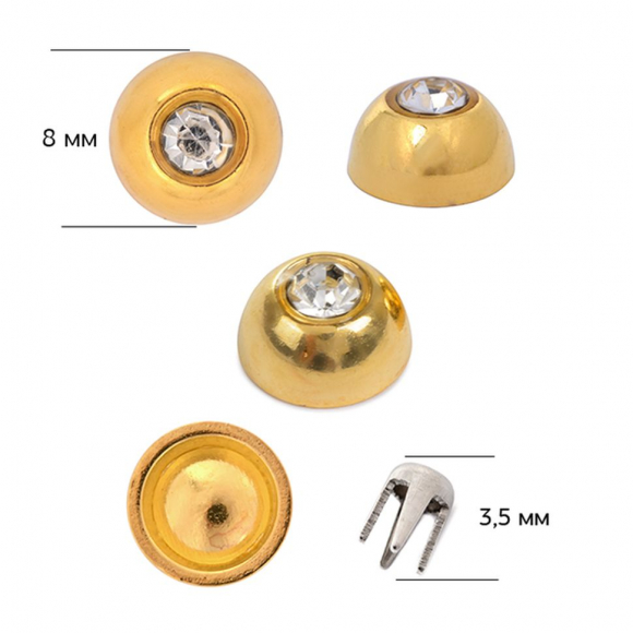 Стразы установочные MAGIC 4 HOBBY арт.MG.9880 8 мм цв.136 золото уп.250шт Стразы установочные MAGIC 4 HOBBY арт.MG.9880 8 мм цв.136 золото уп.250шт