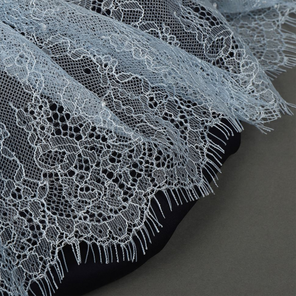 Кружево реснички KRUZHEVO арт.TBY A88 шир.170мм цв.F183 голубой уп.3м