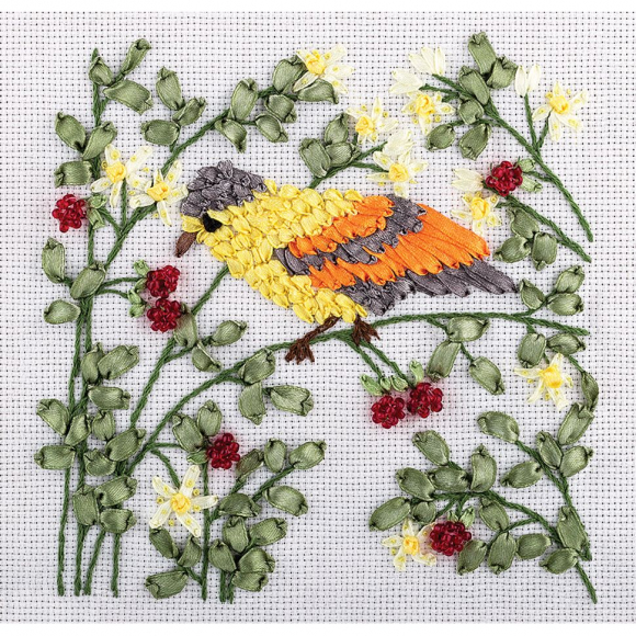 Набор для вышивания PANNA арт. PT-1263 Малиновые трели 19х19 см