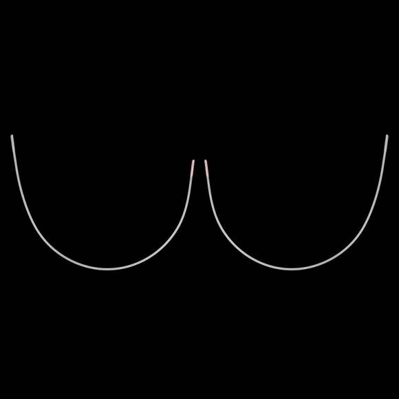 Косточки корсетные полукруг металл TBY-75418 17,2х32,1см уп.50шт