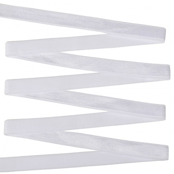 Резинка TBY бельевая окантовочная блестящая шир.10мм цв.F101 белый уп.1000м