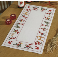 108834_Набор для вышивания дорожки "Счастливые Санты" 108834_Набор для вышивания дорожки "Счастливые Санты"