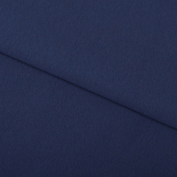 Ткань трикотаж Рибана с лайкрой 215г опененд 80-90см индиго 19-4030 уп.3м