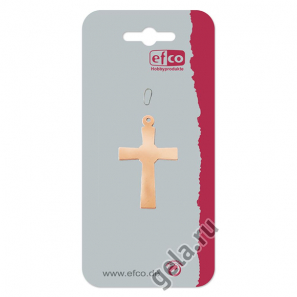 Подвеска "Крест" с овальным кольцом