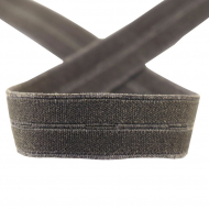 113975_Резинка с петлями для регулирования объема, 20 мм, цвет серый 113975_Резинка с петлями для регулирования объема, 20 мм, цвет серый