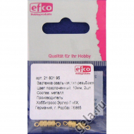 19098_Застежка цилиндрическая, тип резьбовая, золотистая, 10 мм, 2 шт в упаковке