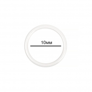 Кольцо для бюстгальтера металл TBY-57707 d10мм, цв.F102 сумрачно-белый, уп.100шт