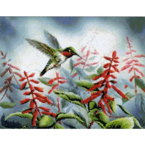 Набор для вышивания KUSTOM KRAFTS арт.99947 Колибри 35,6х28,7 см