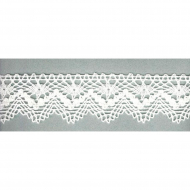 92486_Мерсеризованное хлопковое кружево, 55 мм, цвет белый