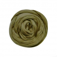 Шерсть для валяния ТРО Гребенная лента (100%полутонкая шерсть) 100г цв.0494 св.хаки