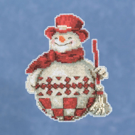Набор для вышивания MILL HILL Снеговик с севера Jim Shore 10х12 см