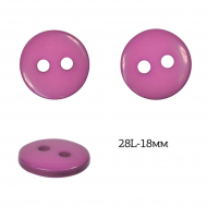 Пуговицы пластик арт.TBY.376.18.BP цв.яр.розовый, 28L-18мм, 2 прокола, 200шт