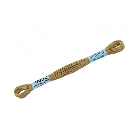 Нитки для вышивания Gamma мулине (3173-6115) 100% хлопок 24 x 8 м цв.0092 горчичный