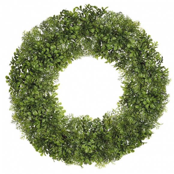 Венок декоративный "Листья самшита"