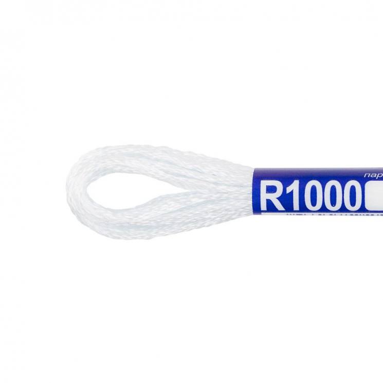 Нитки для вышивания Gamma мулине 100% вискоза 12 x 8 м цв. R1000 БЕЛЫЙ