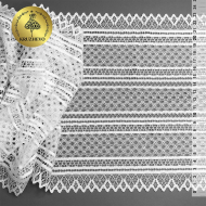 Кружево-стрейч KRUZHEVO арт.TBY.K12 шир.230мм цв.сумрачно-белый уп.10м