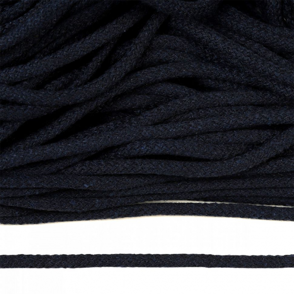 Шнур круглый х/б 05мм с наполнителем цв.024 т.синий уп.100 м