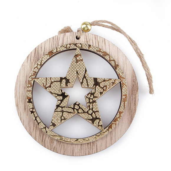 128564_Декоративная подвеска из дерева "Звезда"