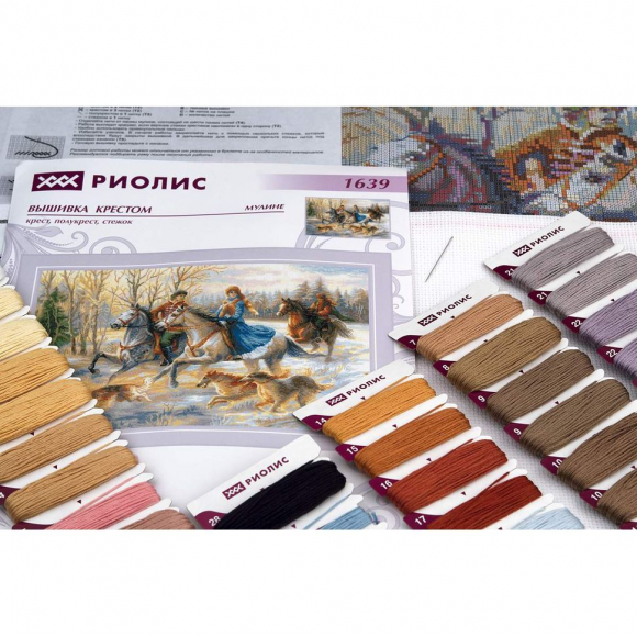Набор для вышивания РИОЛИС арт.1639 Русская охота 60х40 см