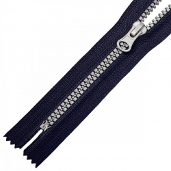 Молния MaxZipper трактор №5 нераз. серое усил.зв., 16 см н/р, цв.S058 т.синий уп.50шт