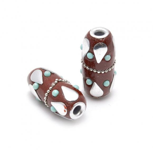 Бусины Этника TESORO арт. TS.A2047 цв.2 бордовый 27х13 мм in ?4 мм Бусины Этника TESORO арт. TS.A2047 цв.2 бордовый 27х13 мм in ?4 мм