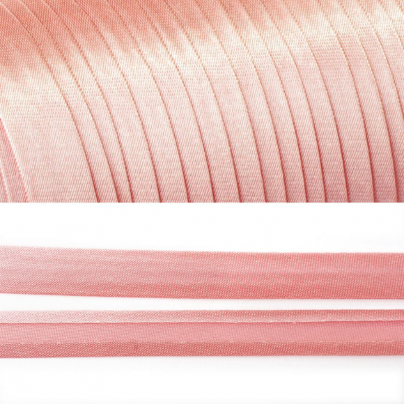 Косая бейка TBY атласная шир.15мм цв.F151 розовый уп.132 м