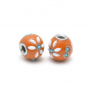 Бусины Этника TESORO арт. TS.A2124 цв.3 оранжевый 18мм in ?4 мм