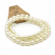 Бусины  жемчуг(стекло) на нитях арт.TBY- 8х12мм  цв.SXD008 (70 бусин)