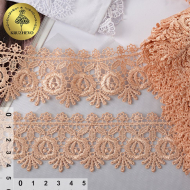 Кружево гипюр KRUZHEVO арт.TR.8GB0152 шир.40мм цв.03 бежевый, уп.9м