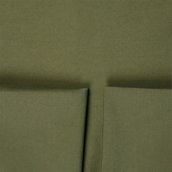 Ткань ТиСи поплин стрейч 110 г/м? 65% пэ, 33% хлопок, 2% спандекс шир.150 см арт.TBY.TC.19 цв.оливковый рул.25м