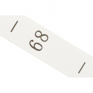 Размерники полиэстер 68 белый 10х25 мм ТВ в рул. 300 шт