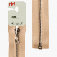 29498_Молния металл, Ni, разъёмная 1 замок, на атласной тесьме, 4 мм, 65 см, цвет 2230, бежевый