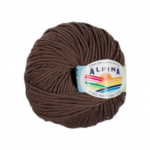 Пряжа ALPINA MARGO (100% мериносовая шерсть) 10х50г/75м цв.03 т.коричневый Пряжа ALPINA MARGO (100% мериносовая шерсть) 10х50г/75м цв.03 т.коричневый